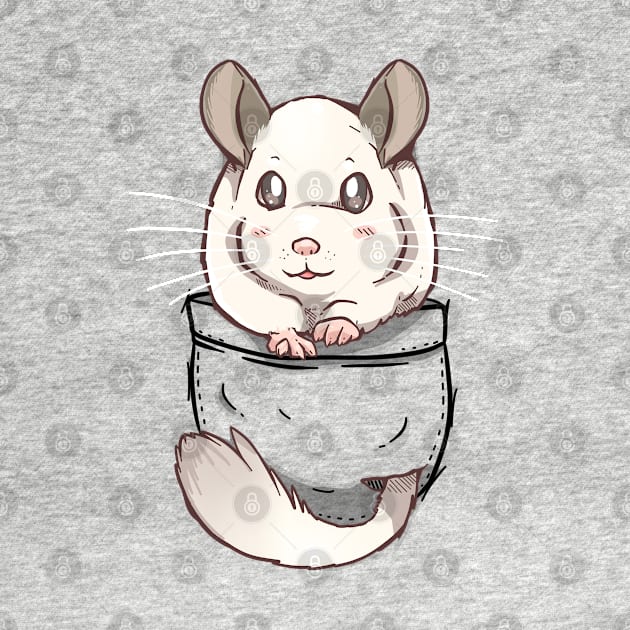 Pocket Cute White Chinchilla by TechraPockets